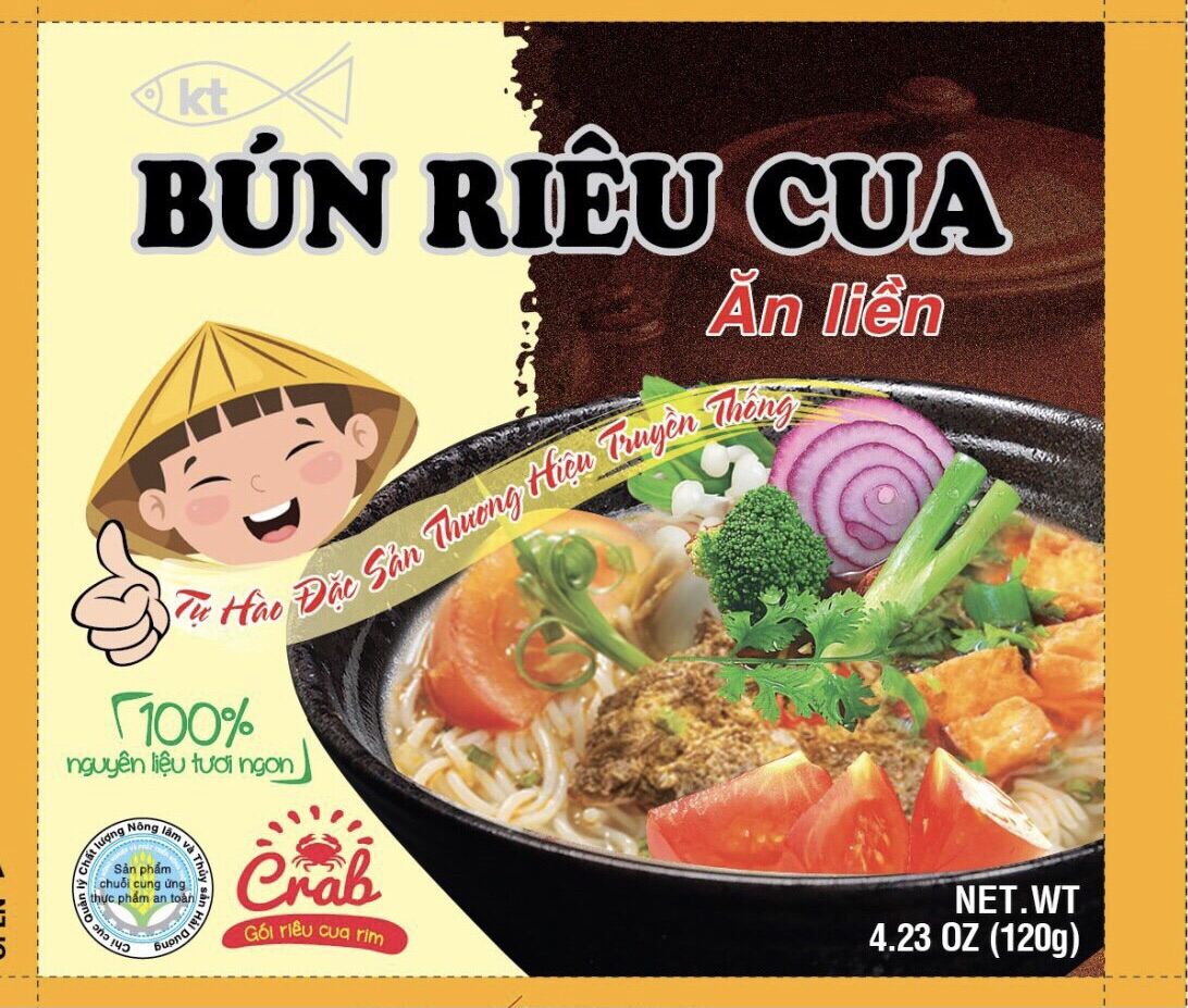 1 thùng 30 gói mix 2 vị (bánh đa cá rô đồng,bún riêu cua đồng)