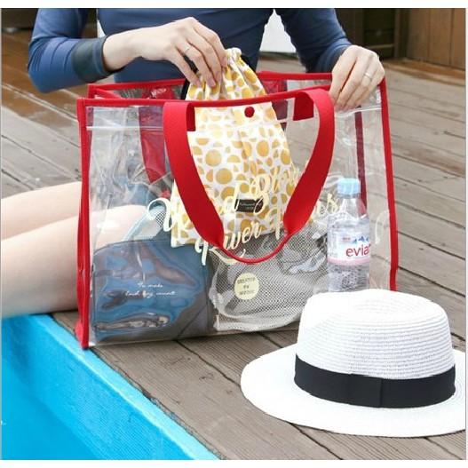 Túi trong suốt mùa hè đi biển tiện lợi thời trang T7