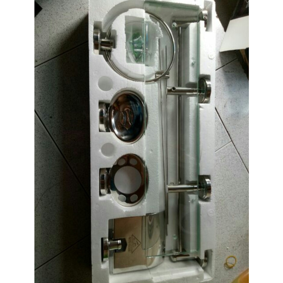 6 MÓN PHỤ KIỆN NHÀ TẮM INOX CAO CẤP 304