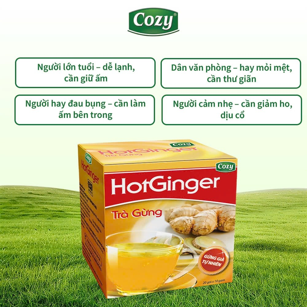 Cozy Trà gừng Hotginger 10 gói x 10g Hộp