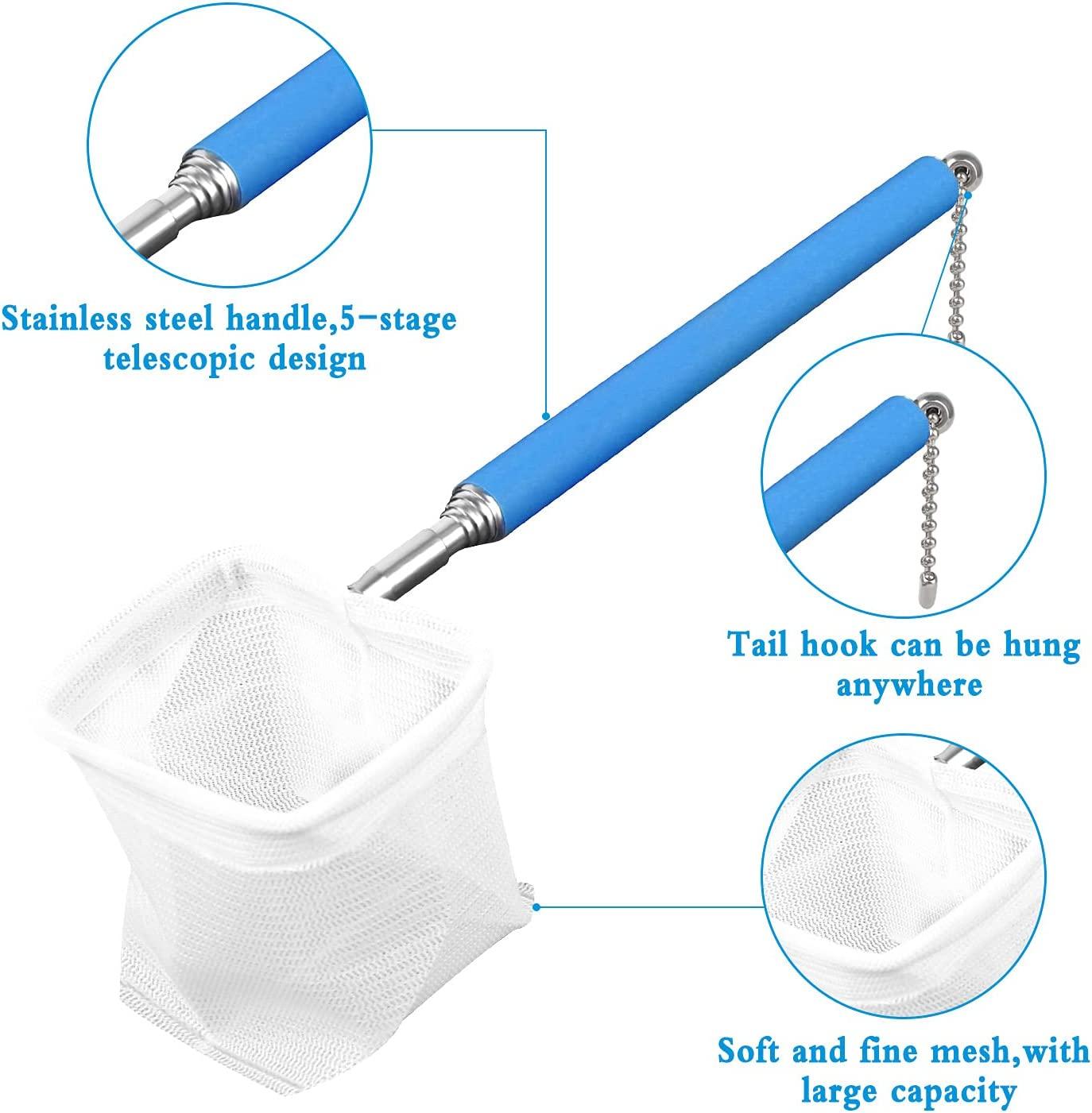 Mạng lưới hạ cánh hồ cá, 2 máy bay đánh cá cho hồ cá sử dụng thiết kế tiến hóa, phân tán câu cá cho bể cá sử dụng vật liệu mềm sẽ không gây hại cho cá