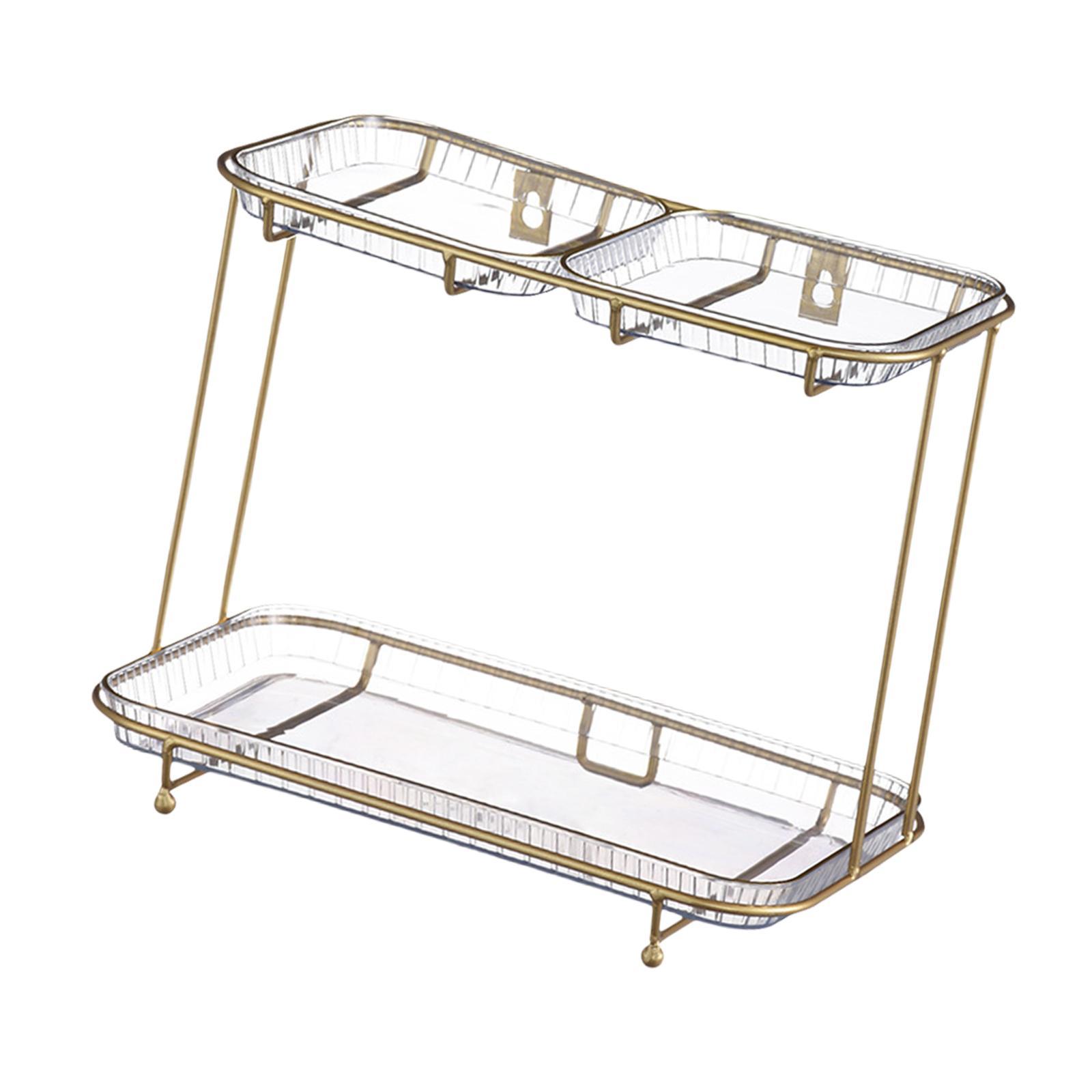 Shelf bathroom counter makeup holder display White