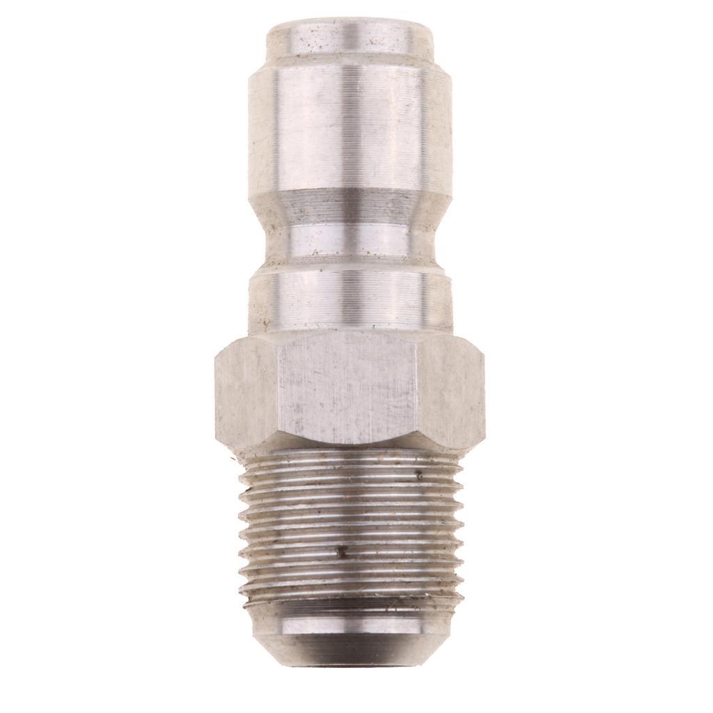 2Pcs 3/8" Quick Connector to 15mm Male Adapter Plug Set for Pressure Washer