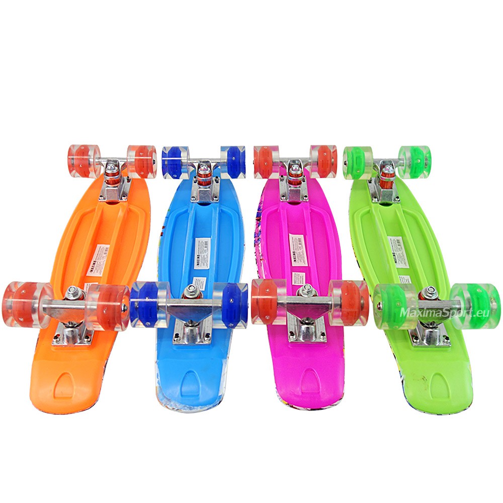 Ván Trượt Skateboard Penny Có Đèn Led Trục Kim Loại To