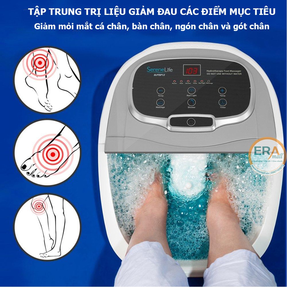 Bồn Ngâm Chân Massage Con Lăn Tự Động Serenelife SLFTSP12