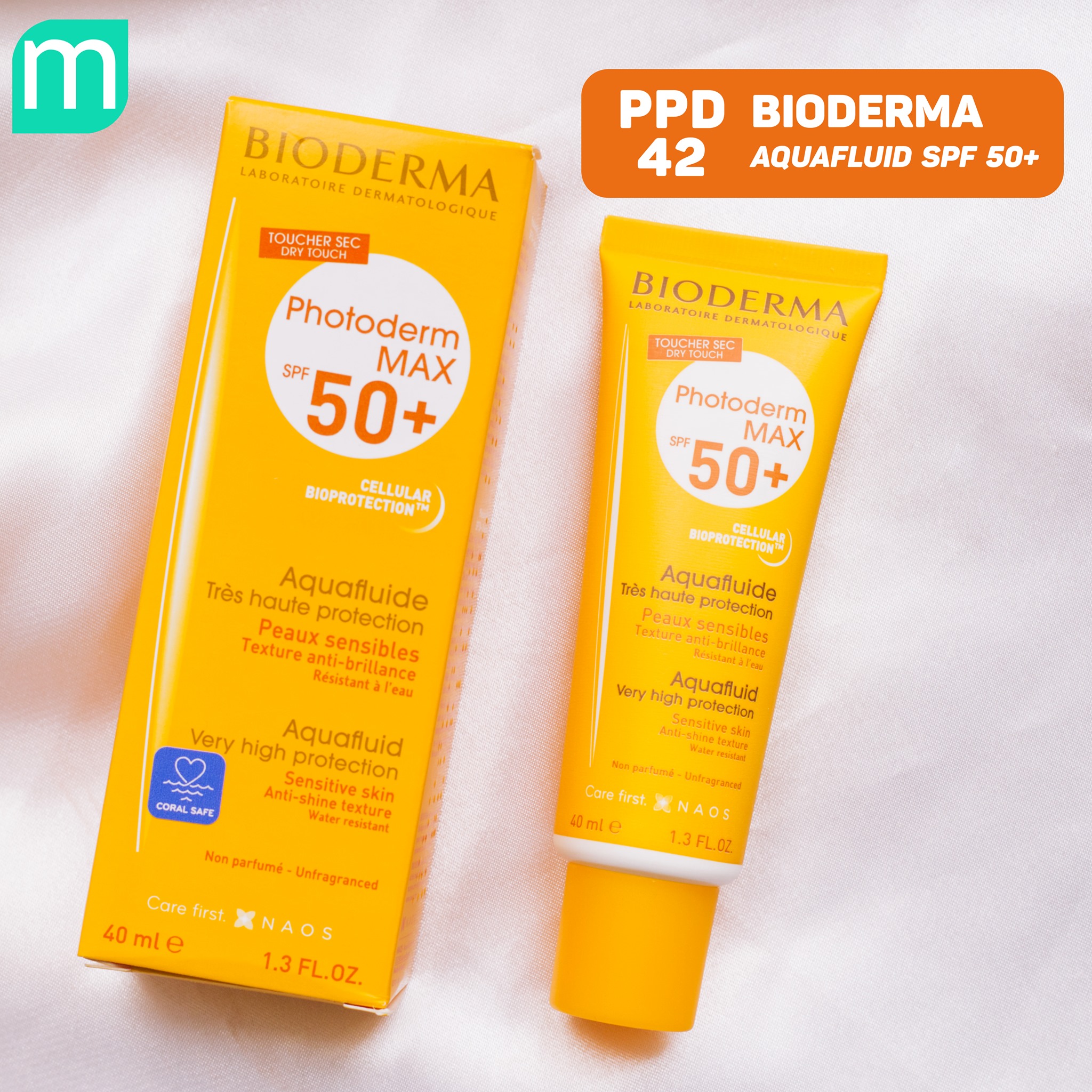 Kem Chống Nắng Bioderma Photoderm Max Aqua Fluide SPF 50+ 40ml