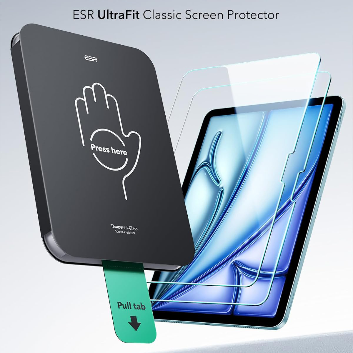Kính cường lực dán màn hình cho iPad Air 11 inch / iPad Air 13 inch M2 M3 2025/2024 ESR UltraFit Classic Screen Protector - Hàng Chính Hãng