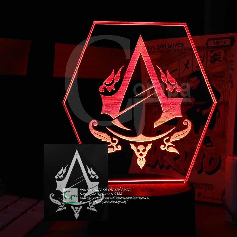 Đèn Ngủ Game Đèn LED 3D Assassin's Creed Sign GASC0101 16 màu tùy chỉnh - Compa Shop