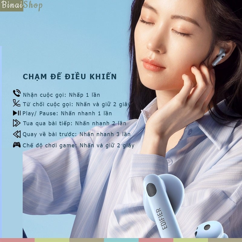 Edifier Lolli3 - Tai Nghe Bluetooth True Wireless, Qualcomm AptX, Snapdragon Sound , Bluetooth V5.3, Nhận Cuộc Gọi, Chống Ồn Tốt. Hàng chính hãng