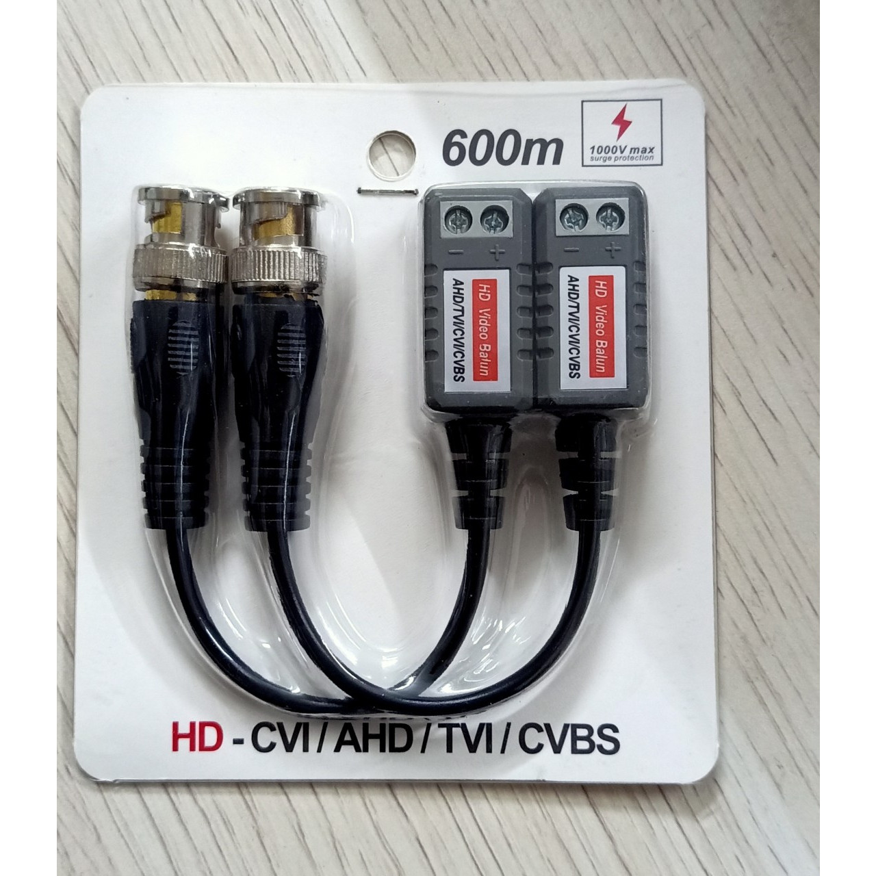 100 Cặp Video Balun Camera Full HD 2 MP Chất Lượng Cao, Giữ Chặt Dây Cáp Bằng Vít