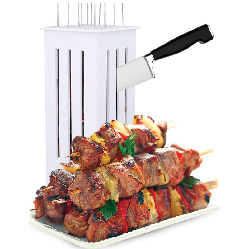 Bếp Nướng Thịt Xiên Dụng Cụ 16 Lỗ Thịt Bò Thịt Đậu Phụ Xiên Kebab Maker Box Máy Nướng Thịt Nướng Phụ Kiện Nhà Bếp Cắm Trại Dụng Cụ