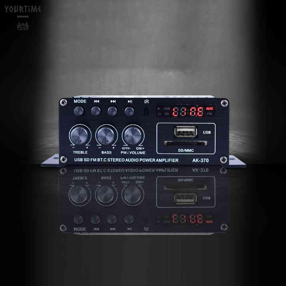 Bộ Khuếch Đại Âm Thanh Kỹ Thuật Số Kết Nối Bluetooth 2.0 Kênh 12V AK-370 Chuyên Dụng