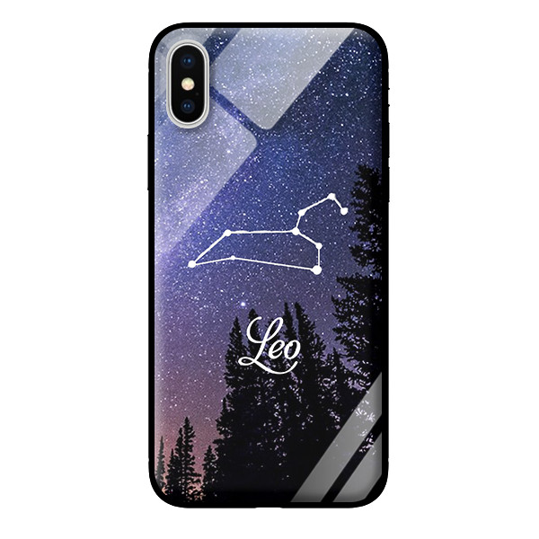 Ốp lưng kính cường lực cho iPhone X 12 cung hoàng đạo - Hàng chính hãng