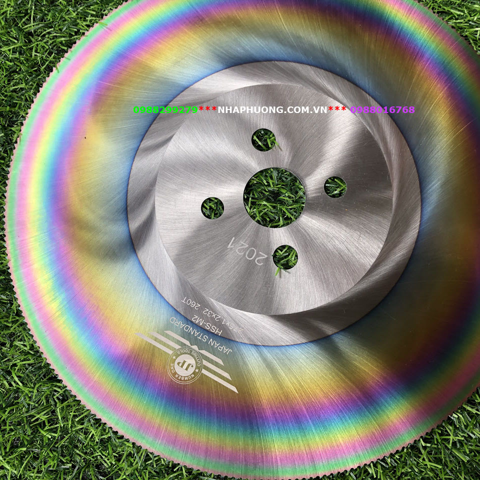 Đĩa Cắt Inox Cầu Vồng 275*1.6 Máy Tua Chậm