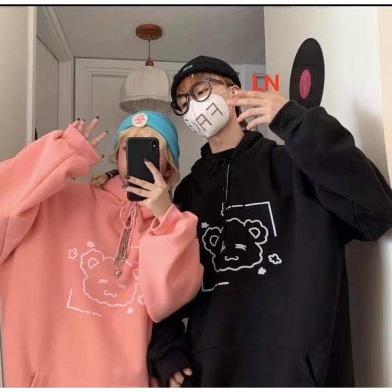 Áo hoodie gấu ô vuông TH6