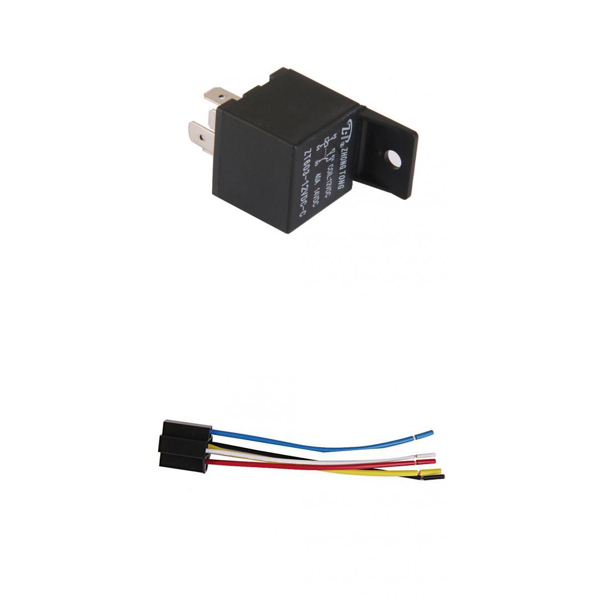12V 40A 5-pin SPDT  + socket for automobile