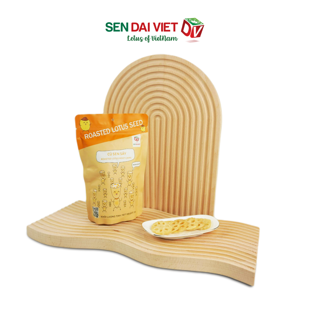 Củ Sen Sấy- Nguyên vị, Vị Phô Mai Cay, ĐV- Sen Đại Việt -2 Gói- Gói 35g