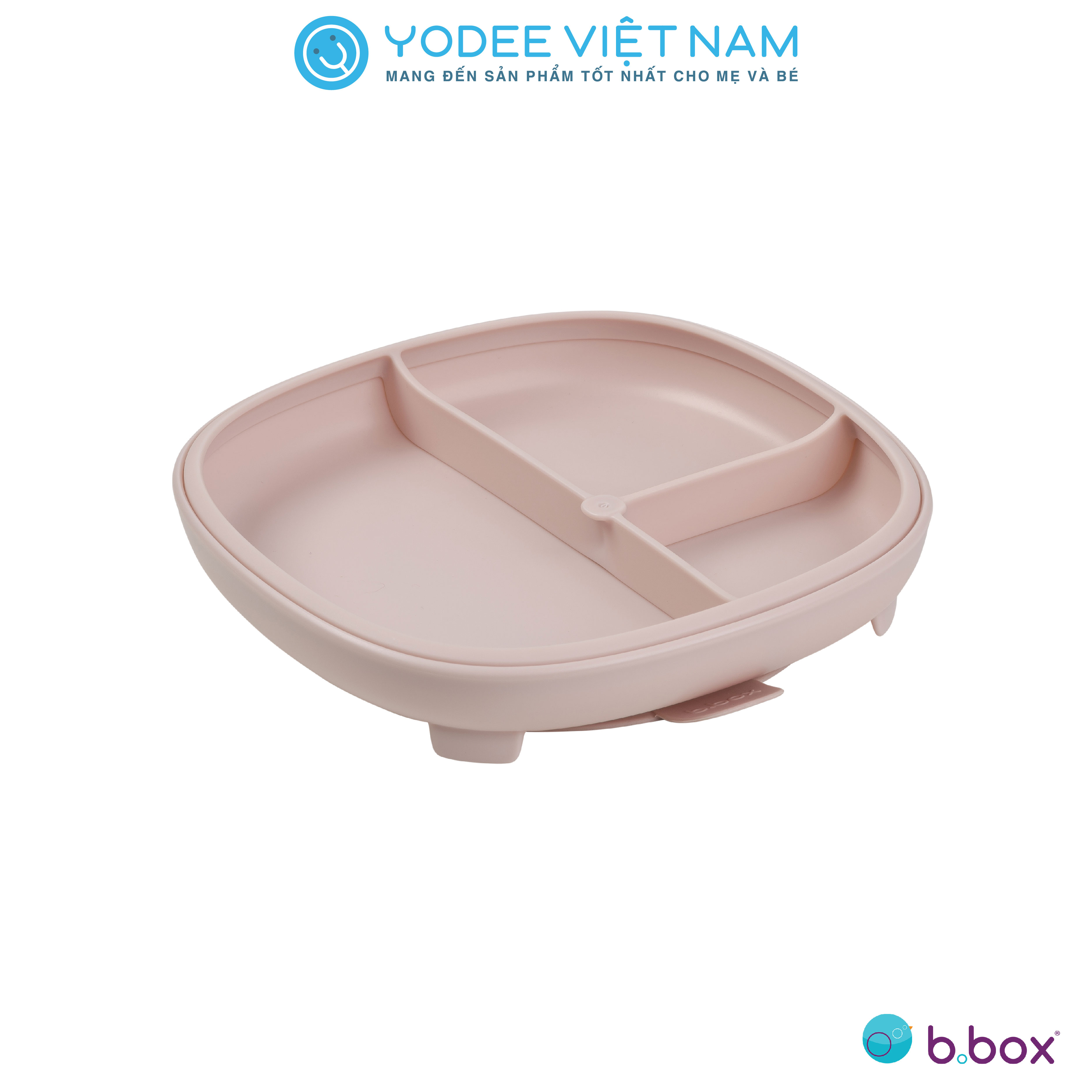 b.box Khay ăn dặm 2 trong 1 cho bé có đế hít chống trơn an toàn và tiện lợi