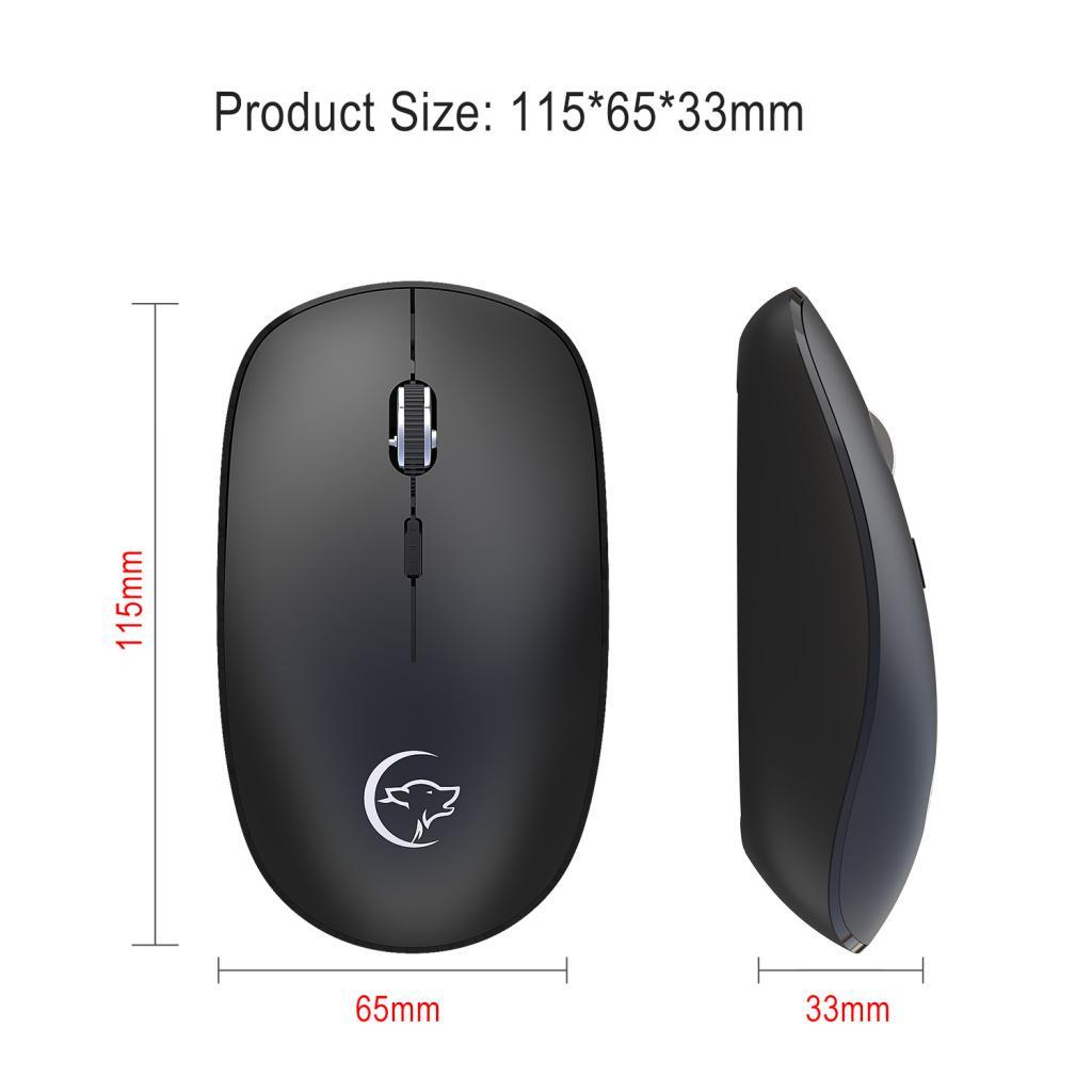 Ergonomic Wireless Mouse Adjustable 1600 DPI & USB Receiver for Laptop PC