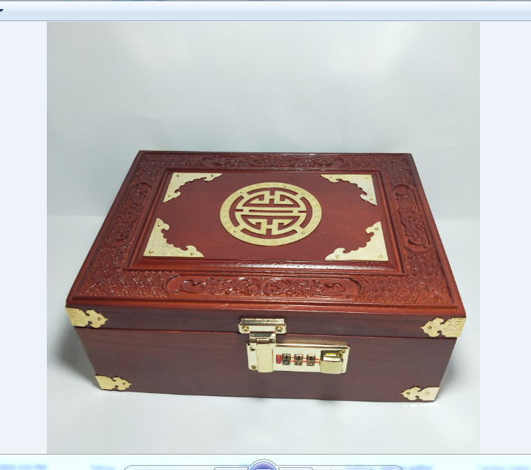 Hộp đựng trang sức, hộp con dấu công ty gỗ hương chạm mặt cao cấp khóa mã số loại đẹp