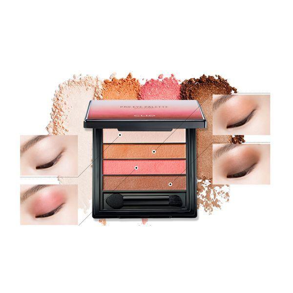 Màu Mắt Trang Điểm CLIO PRO EYE PALETTE QUAD 02 ROSY GLOW 1.4g