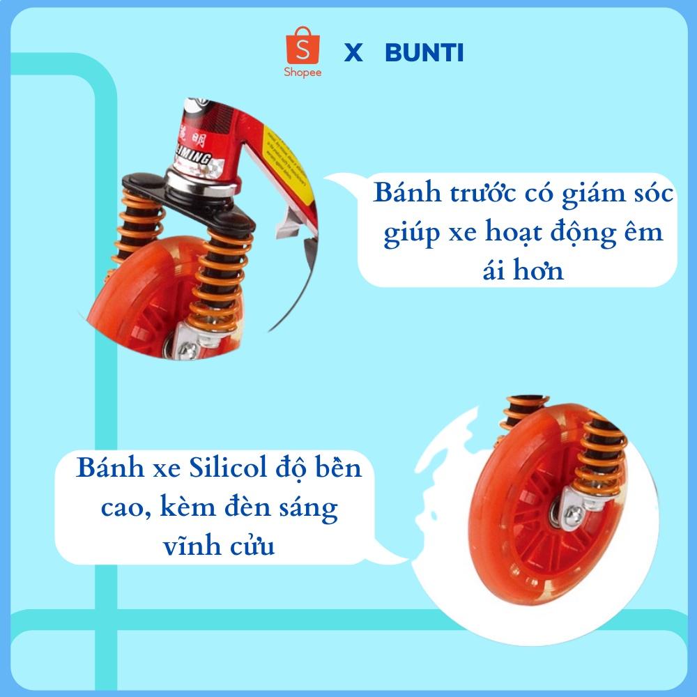 Xe Trượt Scooter Cho Bé 2 Bánh Có Đèn Led Phát Sáng Cho Bé Từ 2-10 Tuổi Có Đèn Led Phát Sáng BUNTI T2009C