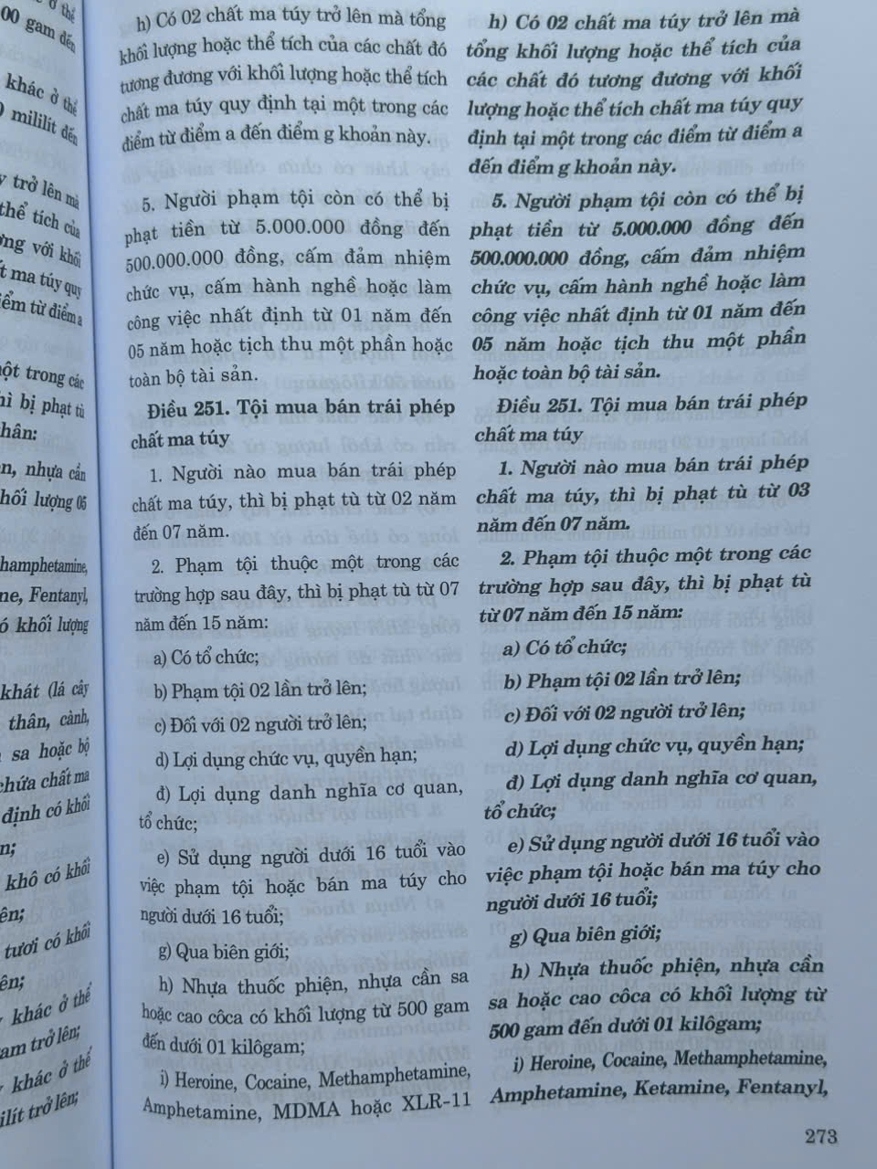 Sách So Sánh Bộ Luật Hình Sự năm 2015 Qua Các Lần Sửa Đổi, Bổ Sung (năm 2017, 2024, 2025) - V2655TA