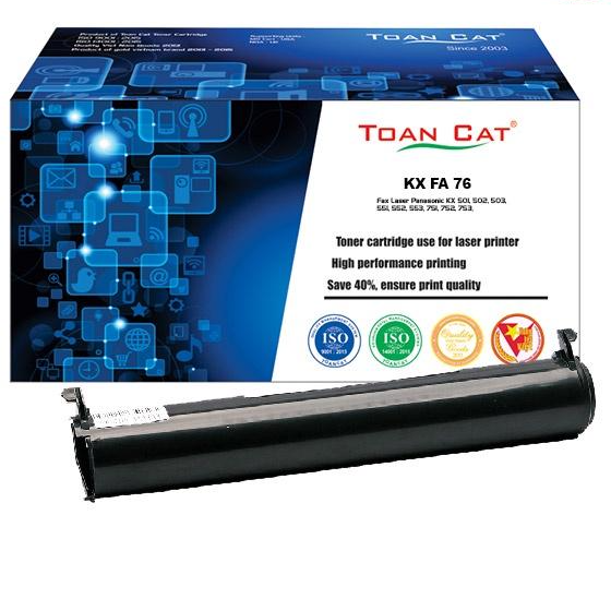 Hộp mực in Toàn Cát - KX FA 76 dùng cho máy in Fax Laser Panasonic KX 501, 502, 503, 551, 552, 553, 751, 752, 753 - HÀNG CHÍNH HÃNG