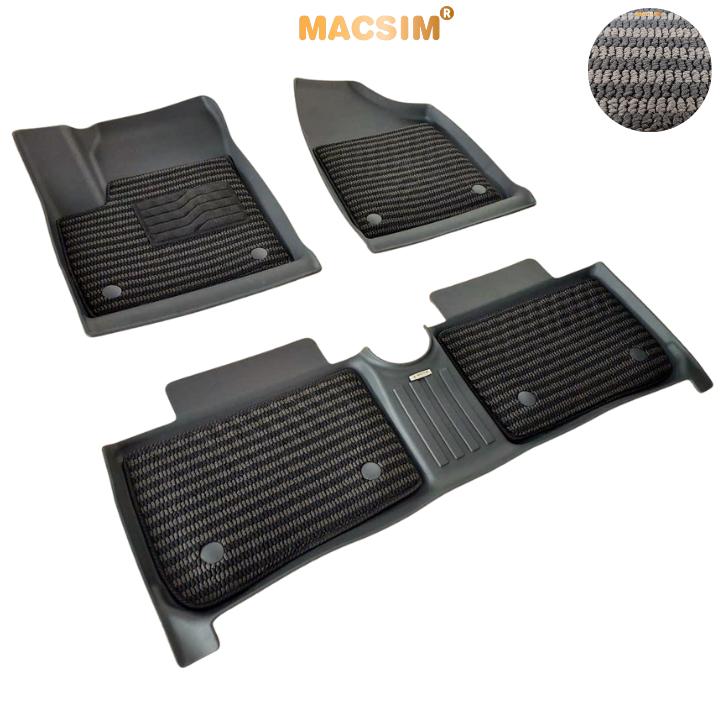 Thảm Lót Sàn 2 Lớp TPE Macsim VF5 Chuẩn Form, Bền, Không Mùi (sd3 xám đen ct)