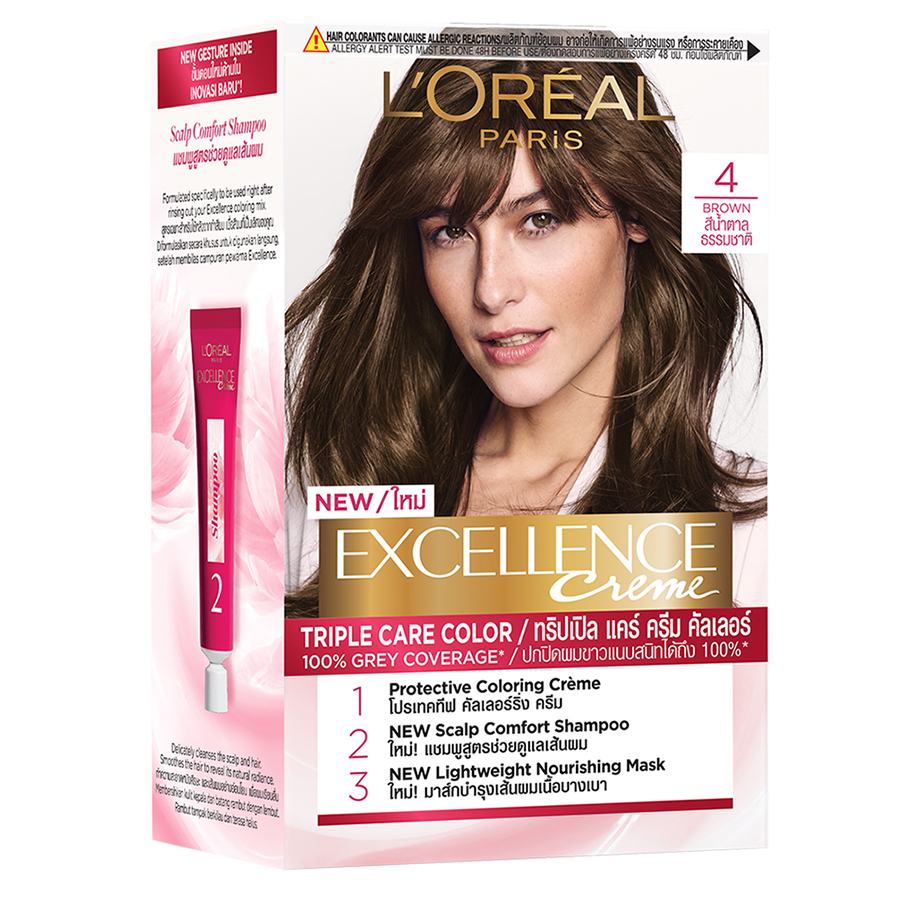 Với thuốc nhuộm tóc L\'oreal Excellence Crème, bạn sẽ có một bộ tóc mềm mượt, sáng bóng và đầy sức sống. Điều đặc biệt là sản phẩm này không gây hại cho tóc của bạn. Hãy xem ảnh để cảm nhận sự khác biệt sau khi sử dụng!