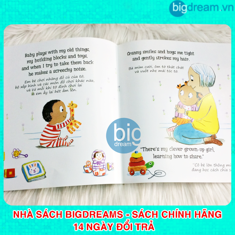 Tớ đã lớn Song ngữ dành cho em bé lớn trong gia đình - Bé có em Tập làm anh chị Truyện kể cho bé trước giờ đi ngủ