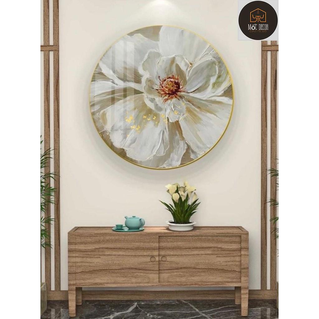 Tranh tròn RẺ VÔ ĐỊCH Xả kho tranh tròn decor, tranh tròn treo tường phòng khách, tranh có khung tặng kèm đinh treo