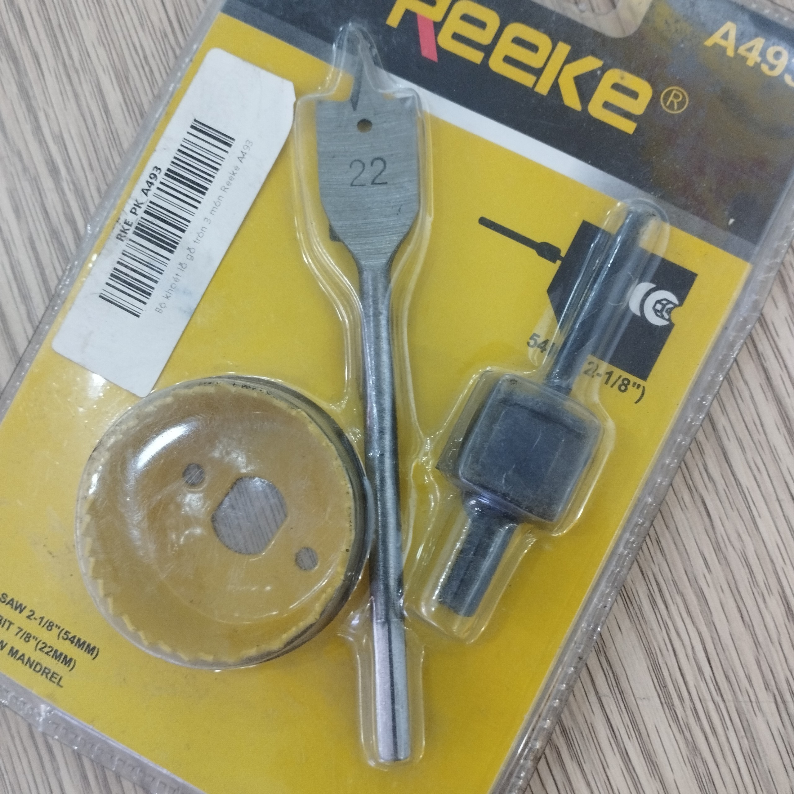 Bộ khoét lỗ gỗ tròn 3 món Reeke A493