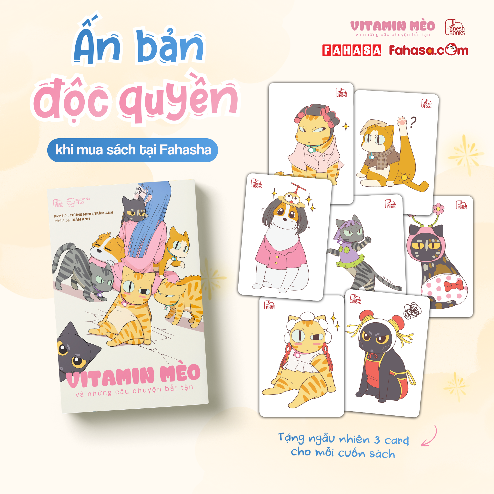 Sách - Vitamin Mèo Và Những Câu Chuyện Bất Tận - Tặng Kèm Random 3 Trong 7 Mẫu - Độc Quyền Fahasa