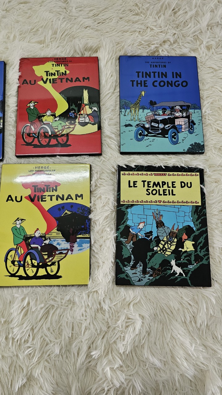 [Mẫu Mới] Tranh sơn mài cao cấp Những chuyến phiêu lưu củaTin Tin 15x20 cm