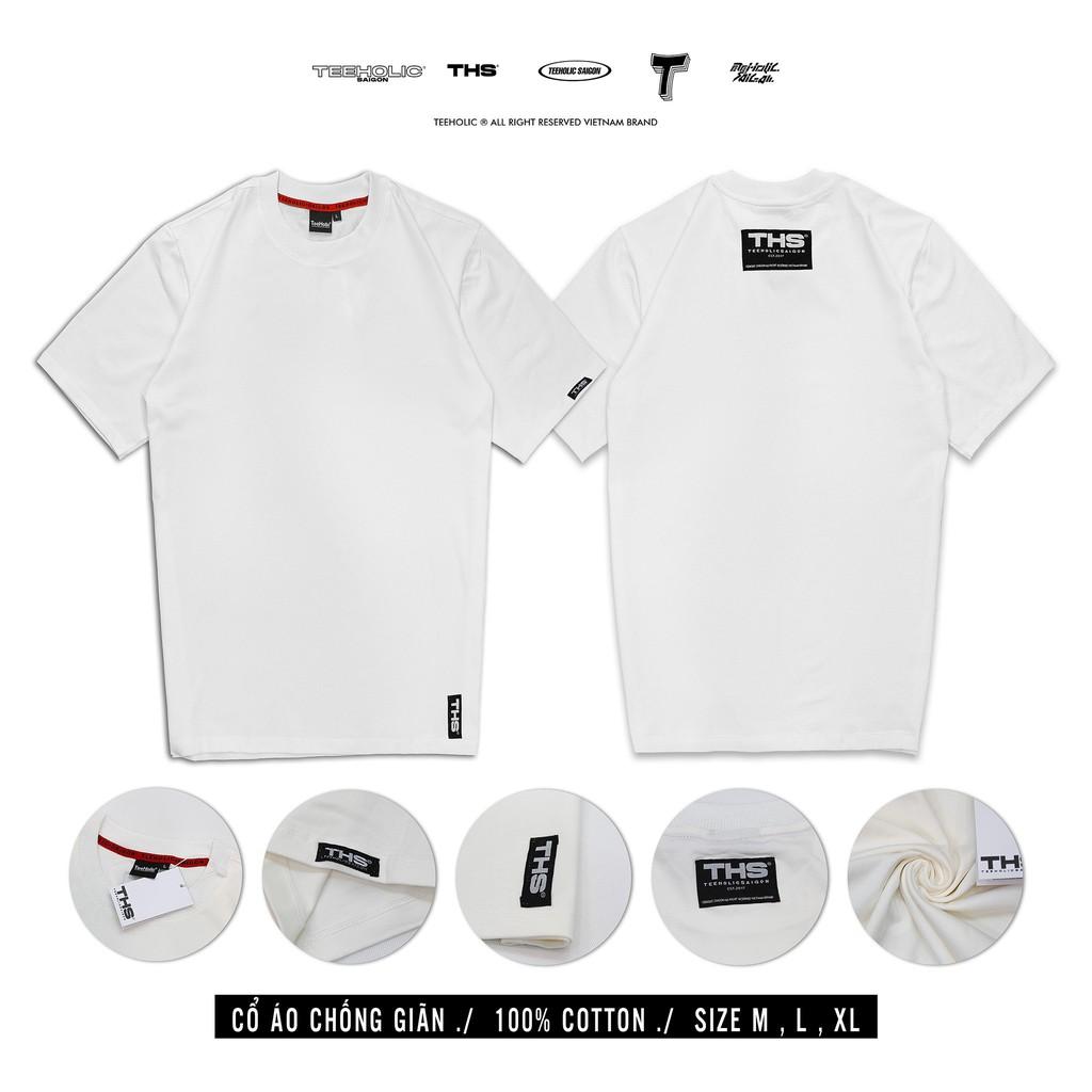 Áo thun trơn Unisex nam nữ TeeHolic màu đen, trắng, xanh neon, tan, tím, hồng, vàng