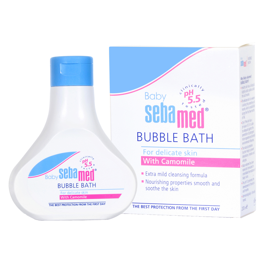 Sữa Tắm Tạo Bọt Dịu Nhẹ Cho Bé Sebamed Baby Bubble Bath pH 5.5 SBB01B (200ml)