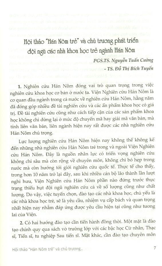 Tùng Thư Văn Hóa Hán Nôm - Quyển 2 - Cổ Học Điểm Tô - Nghiên Cứu Hán Nôm Từ Góc Nhìn Của Các Nhà Khoa Học Trẻ