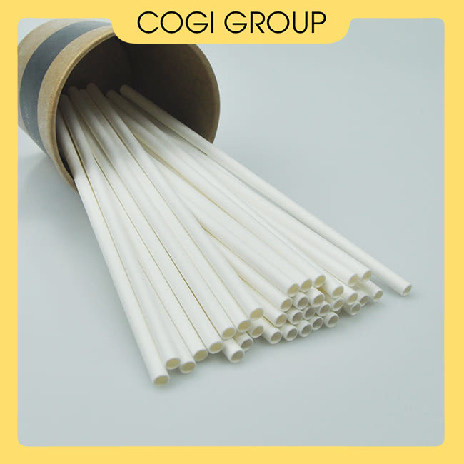 200 ỐNG HÚT GIẤY SIZE 8x197mm KHÔNG BỌC MÀNG uống sinh tố, nước ép, trà sữa