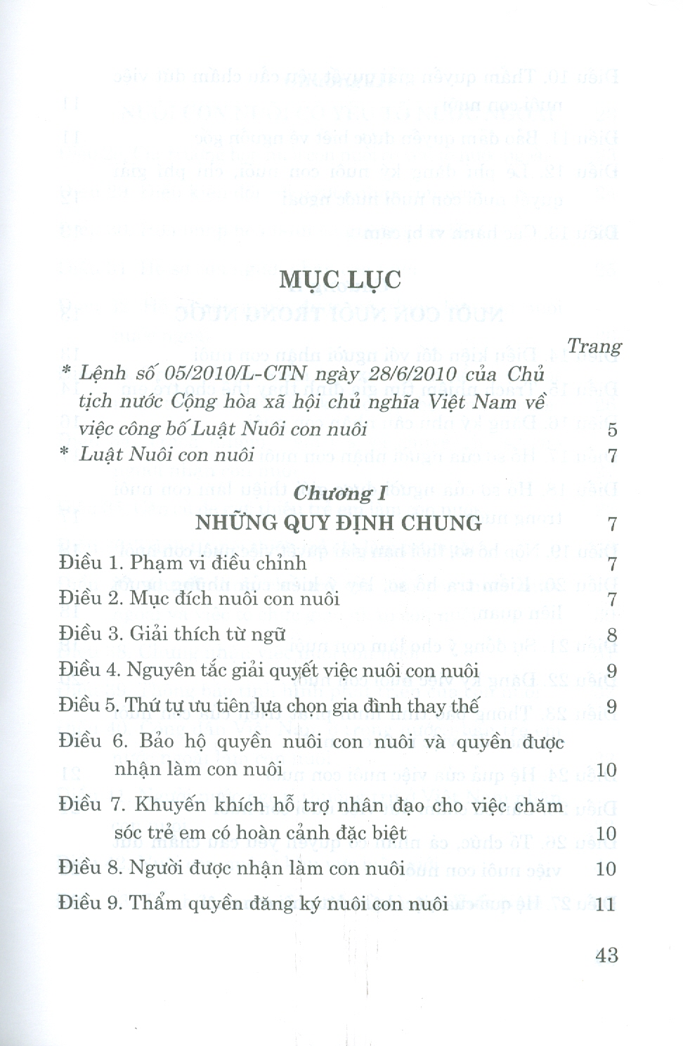 Luật Nuôi Con Nuôi Năm 2010