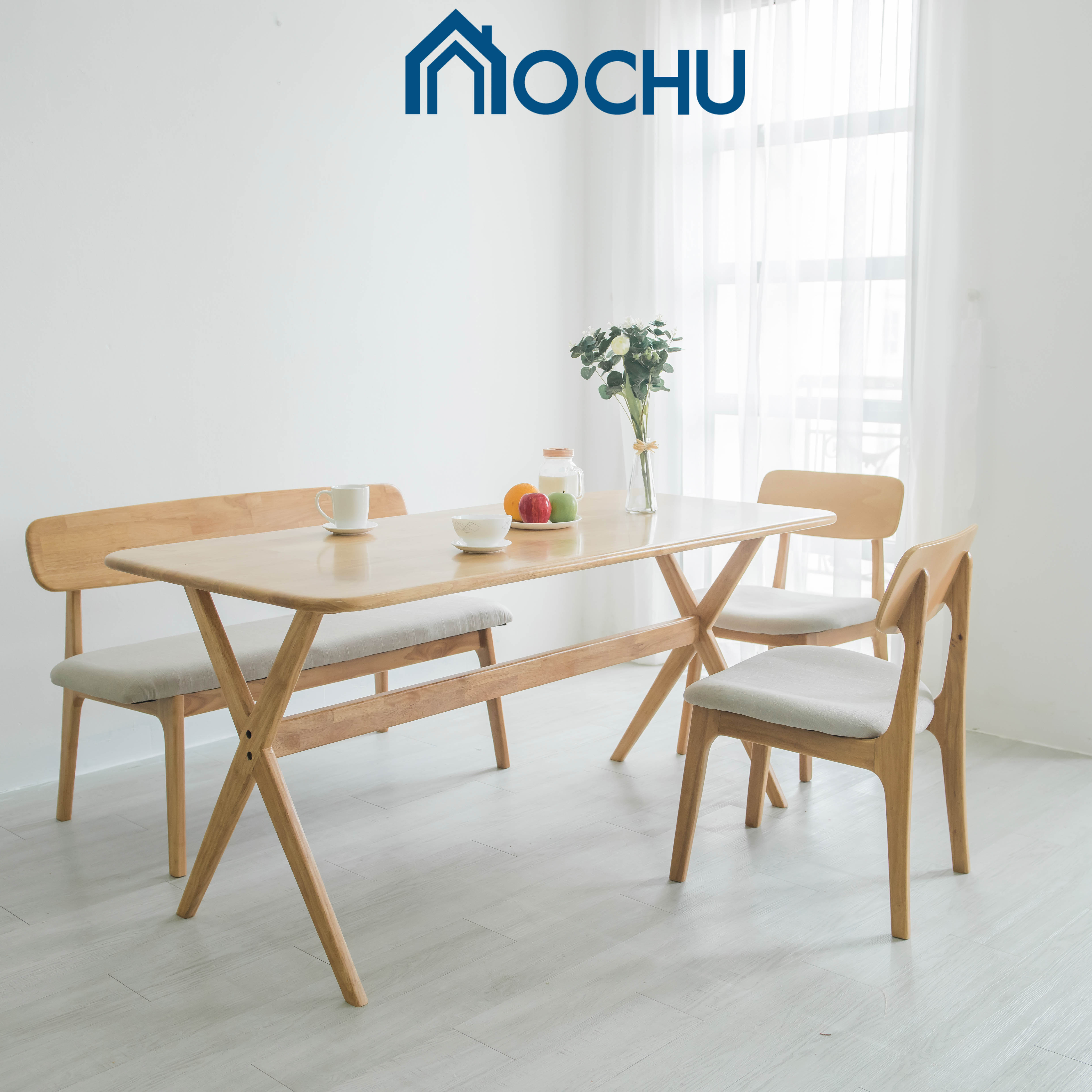 Bàn Ăn Gỗ Cao Su OCHU - Tandy Table - Natural