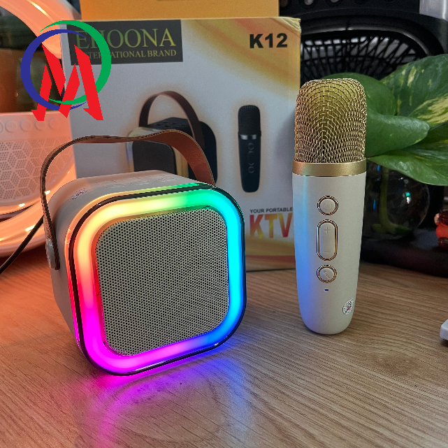 Loa Karaoke Mini EHOONA K12 tặng kèm micro không dây âm thanh hay, thích hợp cho không giản nhỏ, du lịch, picnic