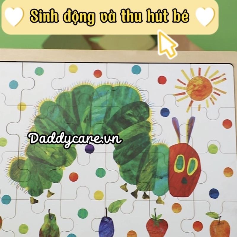 Đồ chơi xếp hình cho bé Mideer The Very Hungry Caterpillar Chú Sâu Háu Ăn, Đồ chơi phát triển trí tuệ cho trẻ em