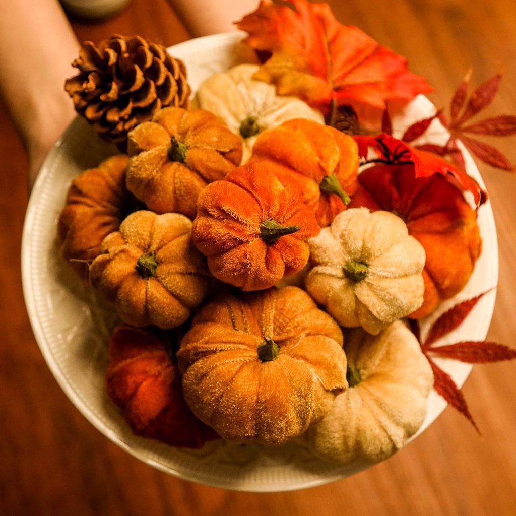 24Pcs Halloween Pumpkin Plush Throw Pillow Soft Velvet Pillow Cushion Decoration