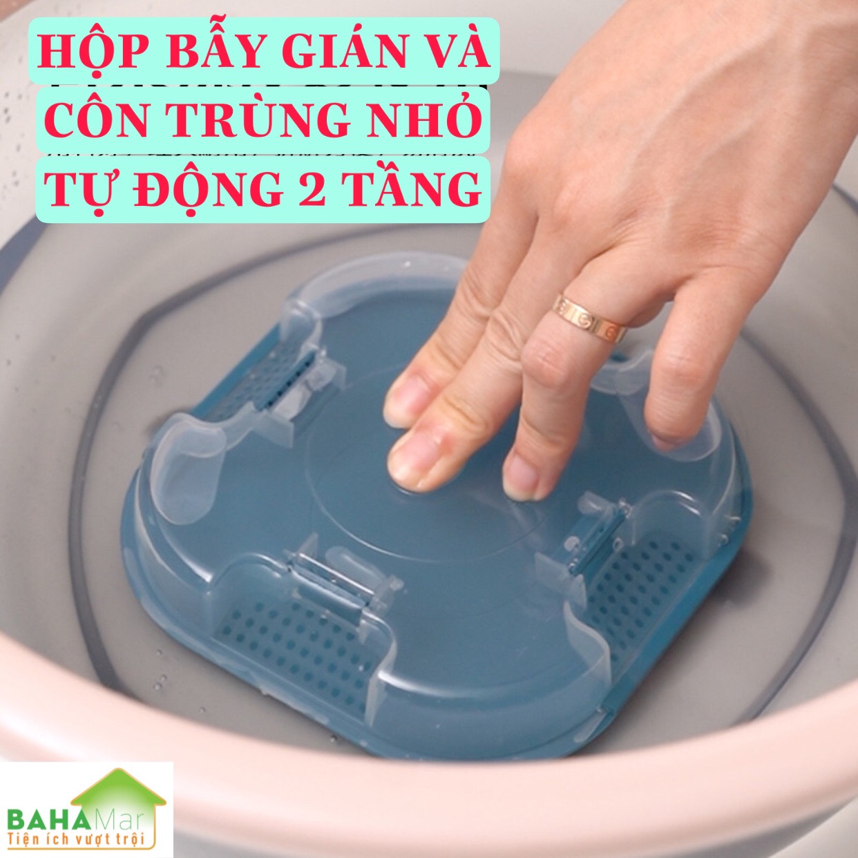 HỘP BẪY GIÁN VÀ CÔN TRÙNG NHỎ TỰ ĐỘNG 2 TẦNG &quot;BAHAMAR&quot; Thiết Kế cửa để gián sẽ đi qua cửa sập không quay ra được và được bị mắc kẹt.