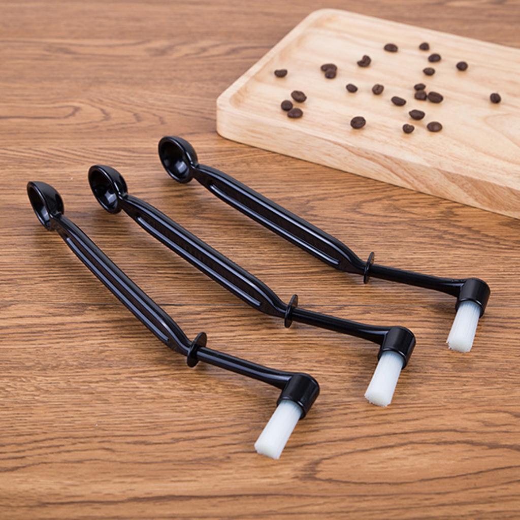1 piece Espresso Machine Cleaning Brush with Scoop Coffee Maker Filter Cleaning Tool, 22x3.5cm