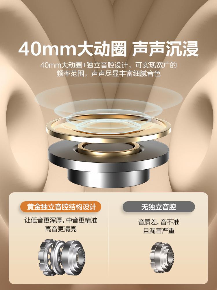 Trò chơi giảm tiếng ồn không dây tai nghe Bluetooth gắn trên đầu phong cách mới nhất chính thức xác thực thời lượng pin siêu dài mới có thể được nối dây cho Xiaomi