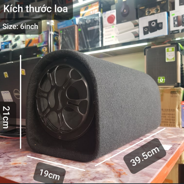 Loa CROWN 6: Dáng ống tròn, Có Bluetooth, Bass 16, Nguồn điện 220v và 12v