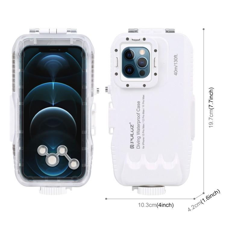 PULUZ Ốp Lặn Chống Nước 40M/130ft Cho iPhone 13 / 13 Pro / 12 / 12 Pro, Ốp Chụp Ảnh Dưới Nước