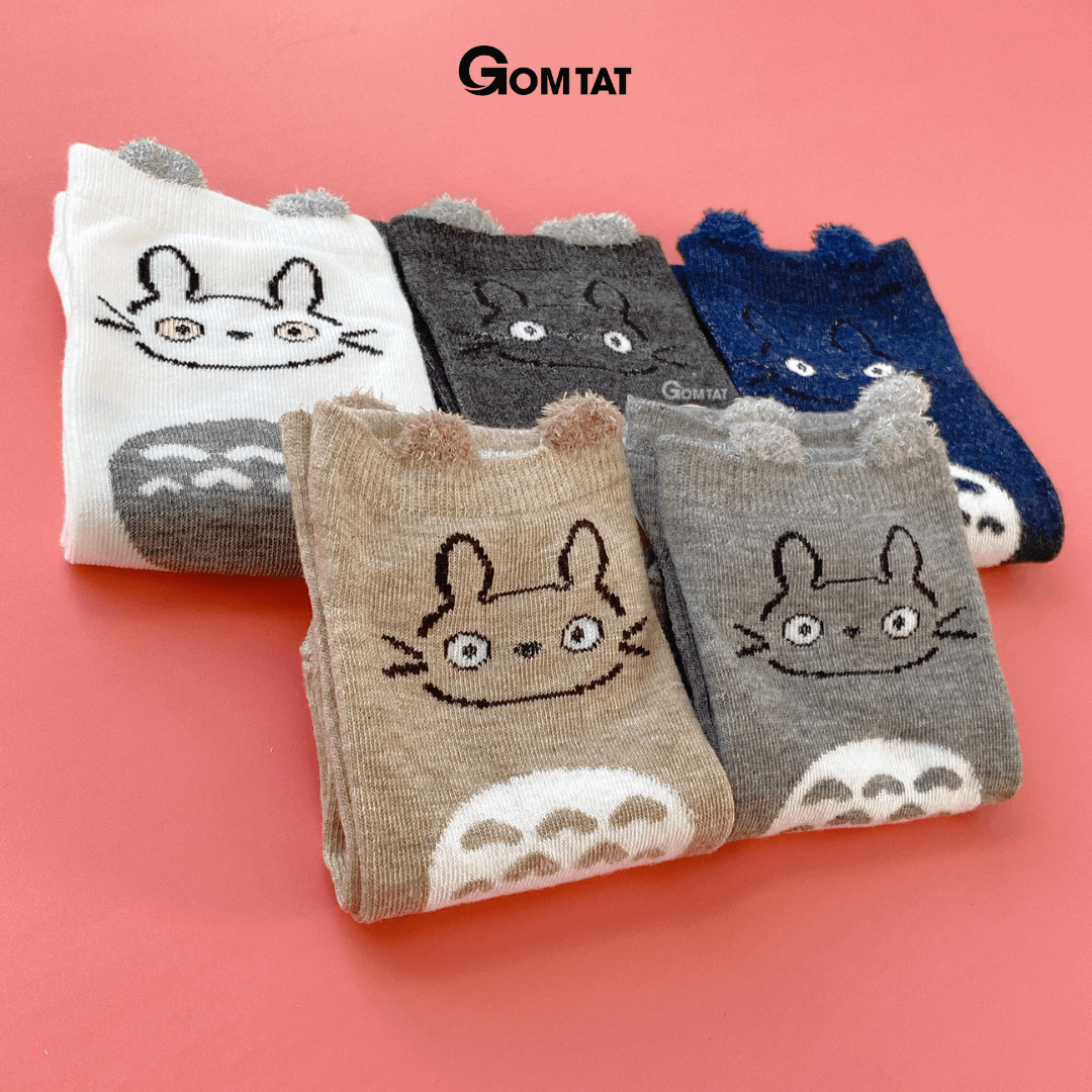 Tất Nữ Cổ Ngắn Tai Gấu, Vớ Nữ Cotton dễ thương nhiều màu phong cách Hàn Quốc - LISU-TAIGAU-01